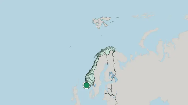 Map of Stavanger in Norway
