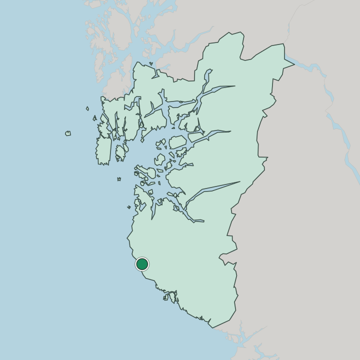 Map showing Varhaug — In Rogaland
