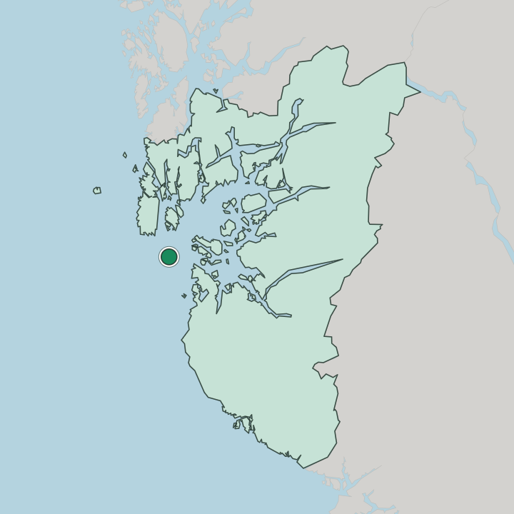 Map showing Ydstebøhamn — In Rogaland