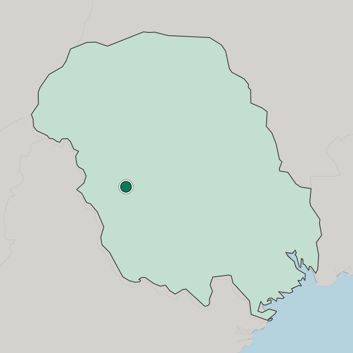 Map showing Dalen — In Telemark fylke