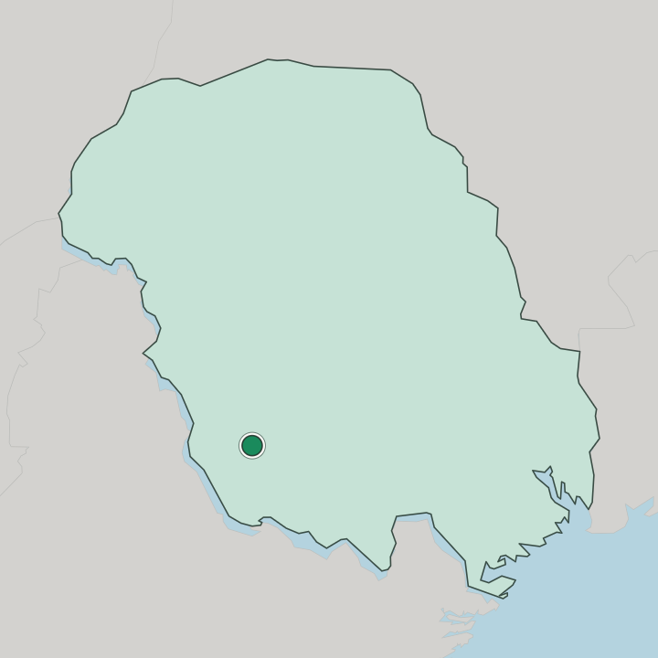 Map showing Fyresdal — In Telemark