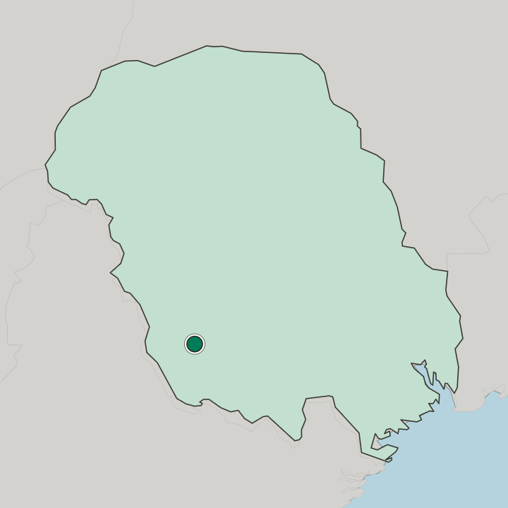 Map showing Fyresdal — In Telemark fylke
