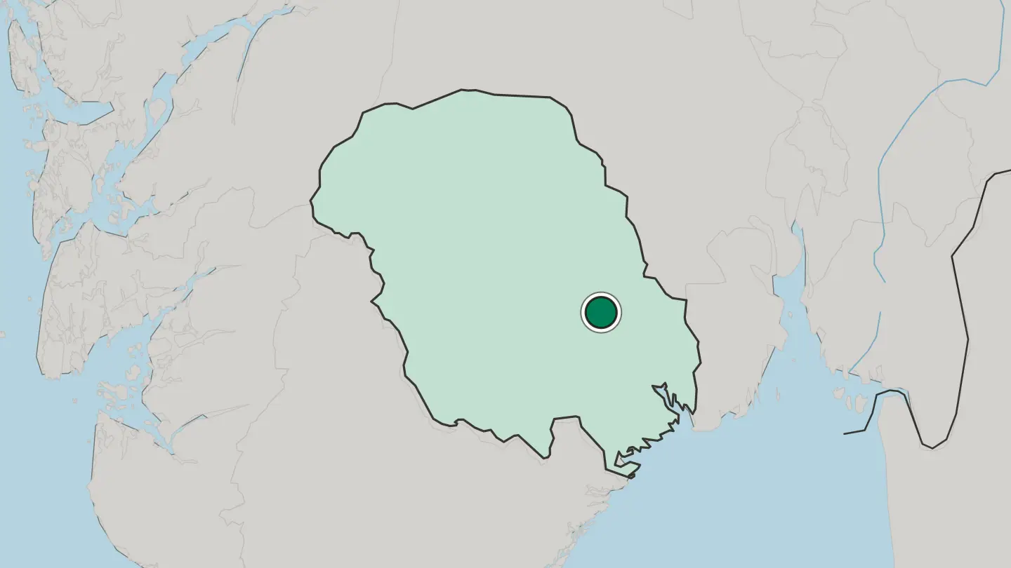Map of Gvarv in Norway