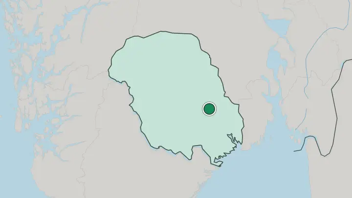 Map of Gvarv in Norway