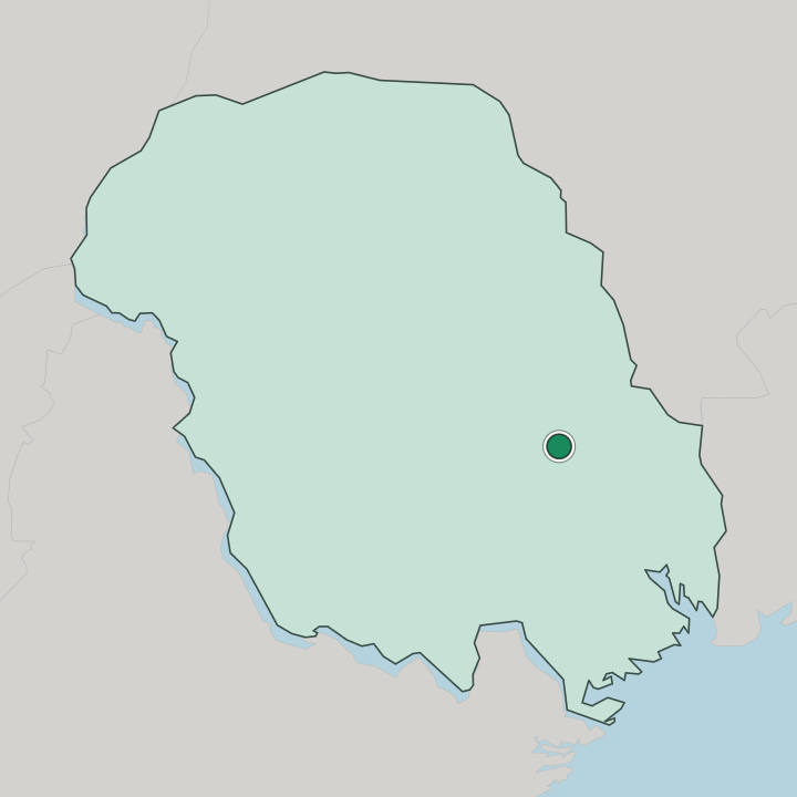 Map showing Gvarv — In Telemark