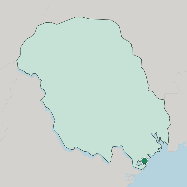 Map showing Kragerø — In Telemark
