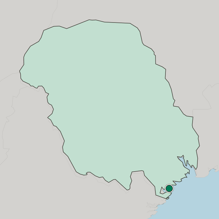 Map showing Kragerø — In Telemark fylke