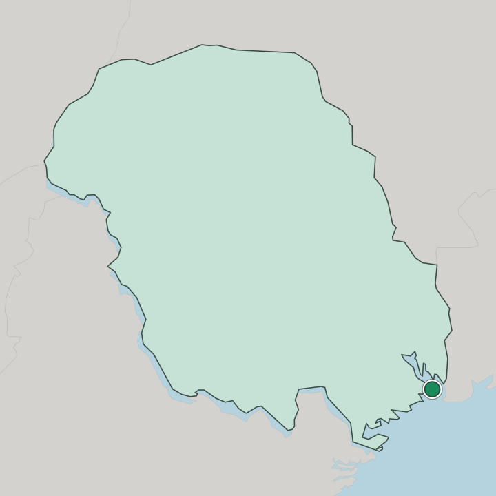 Map showing Langesund — In Telemark