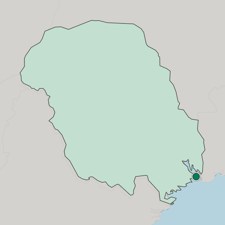 Map showing Langesund — In Telemark fylke
