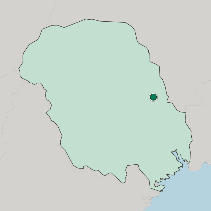 Map showing Notodden — In Telemark fylke