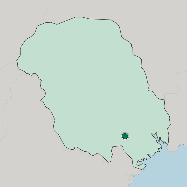 Map showing Prestestranda — In Telemark fylke