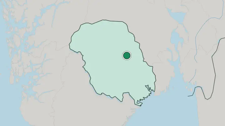 Map of Sauland in Norway