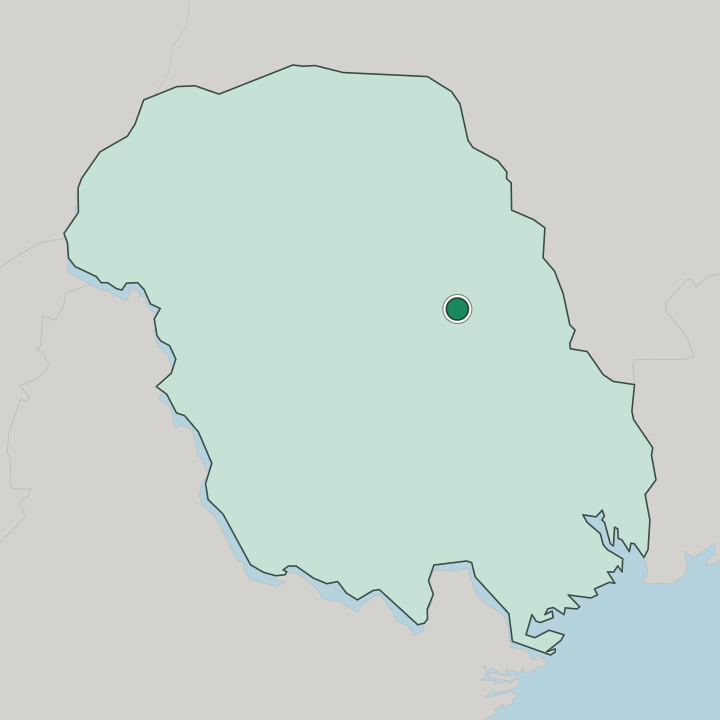 Map showing Sauland — In Telemark