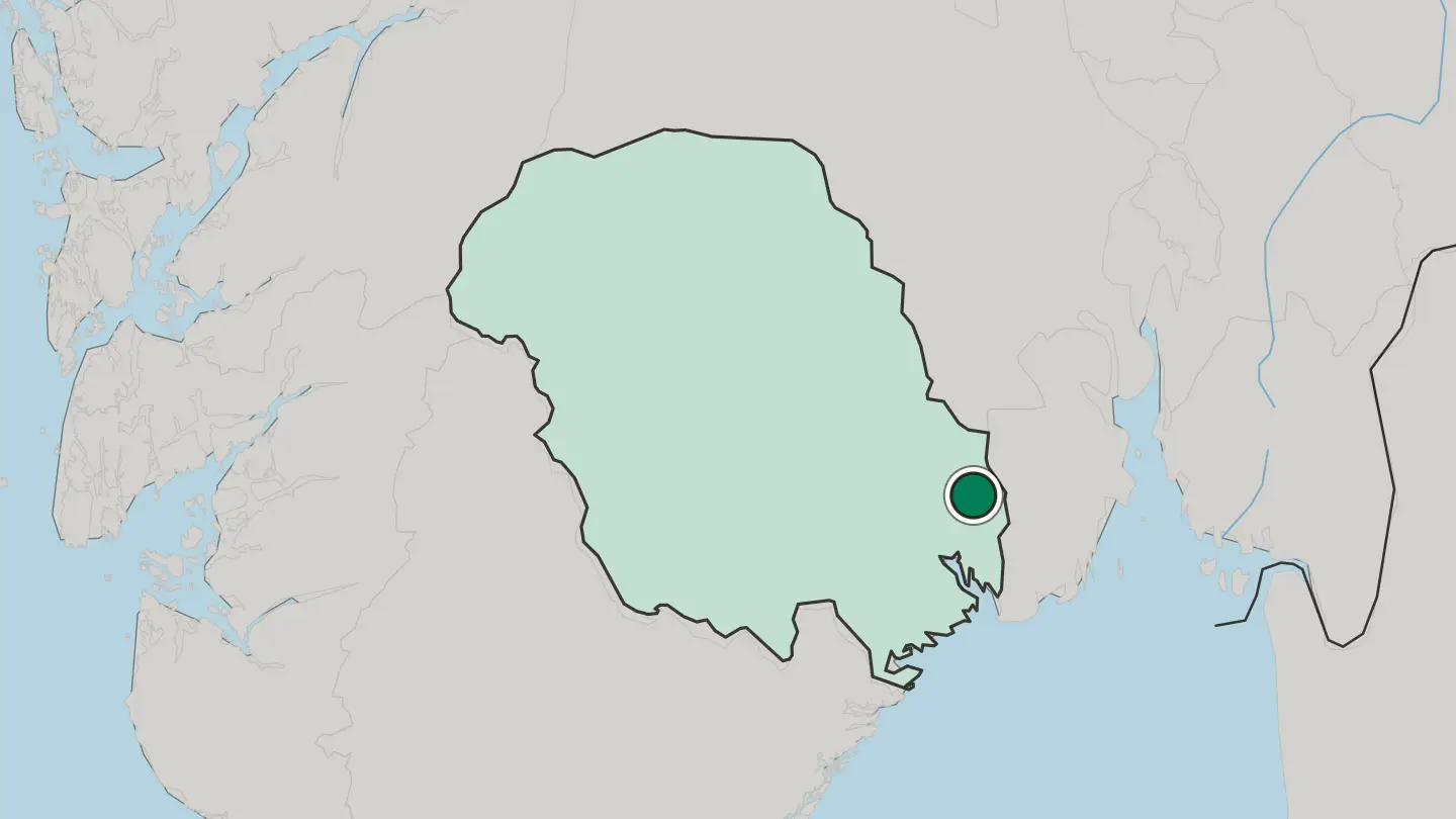 Map of Siljan in Norway