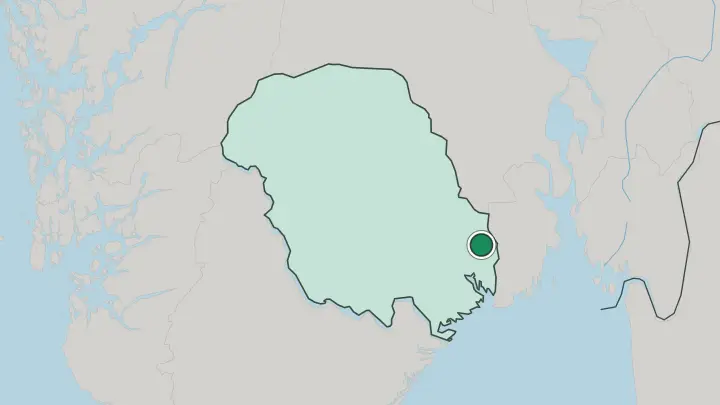 Map of Siljan in Norway