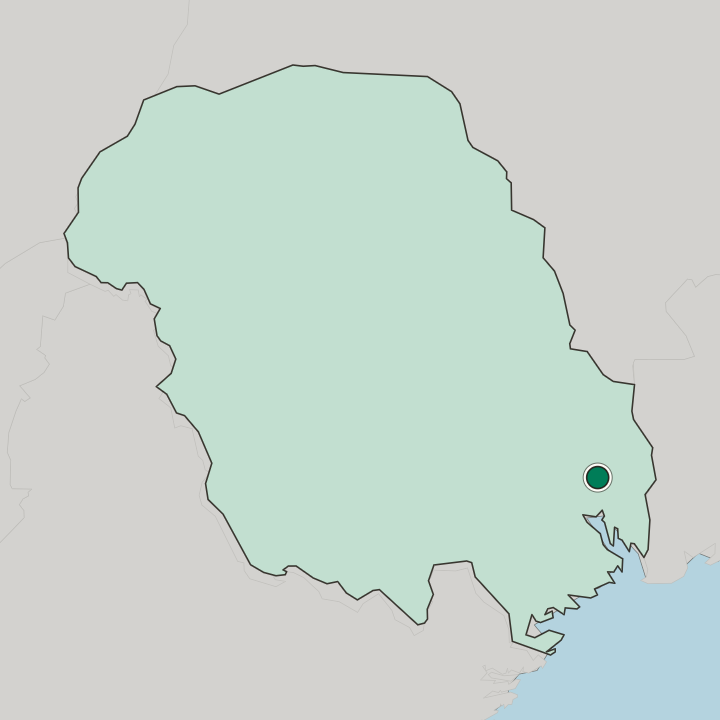 Map showing Gråten — In Telemark fylke