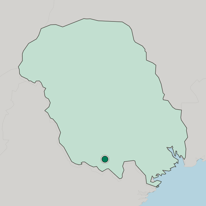 Map showing Treungen — In Telemark fylke