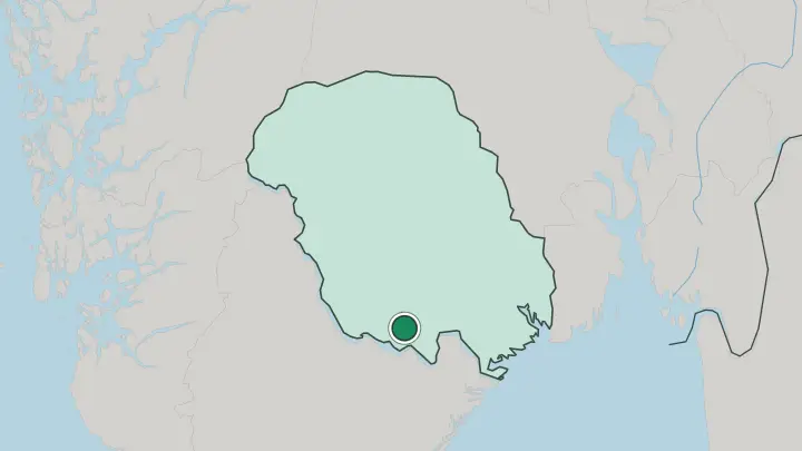 Map of Treungen in Norway