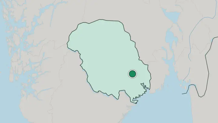 Map of Ulefoss in Norway