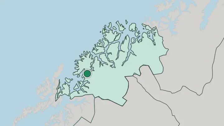 Map of Brøstadbotn in Norway