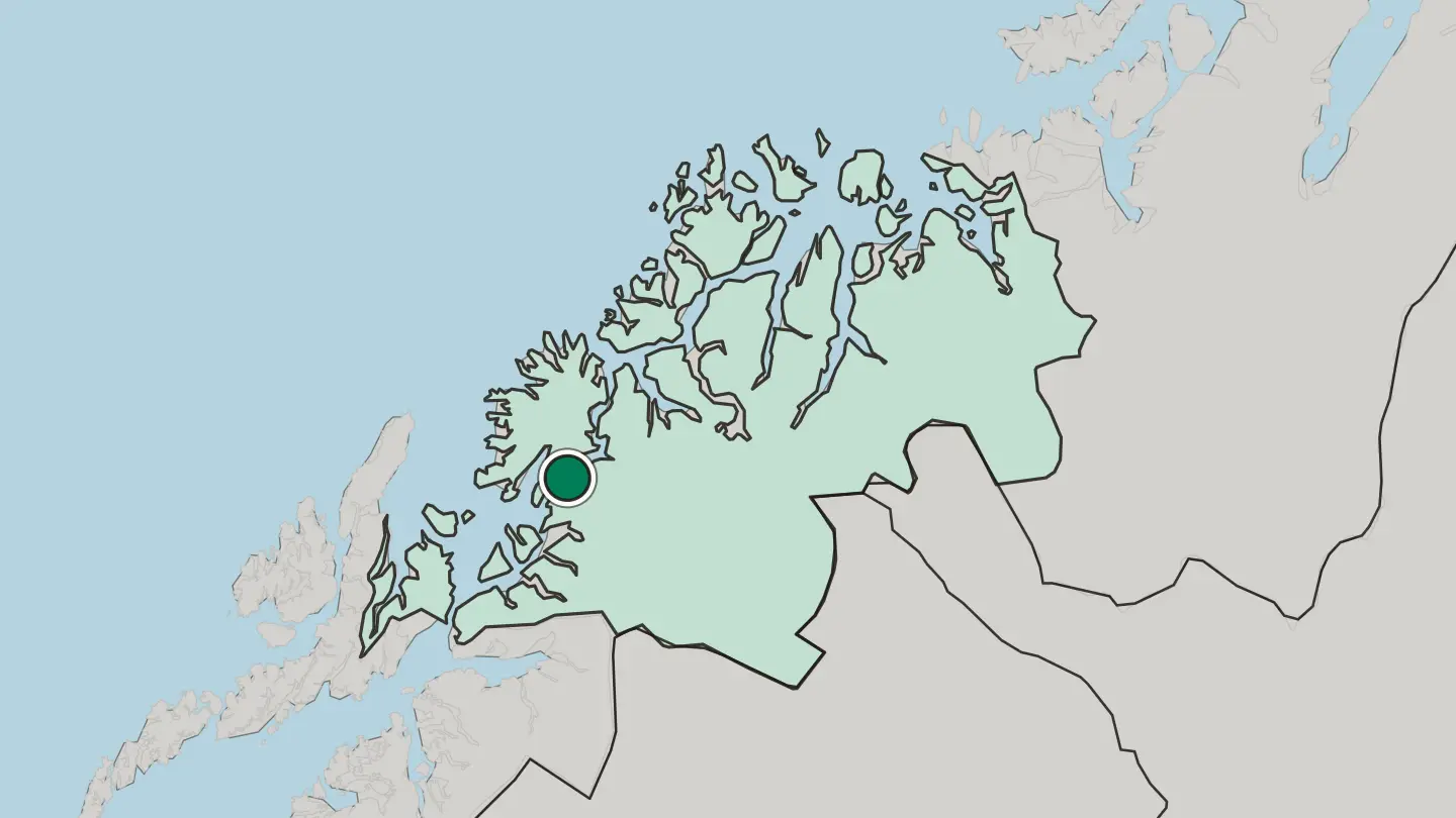 Map of Brøstadbotn in Norway