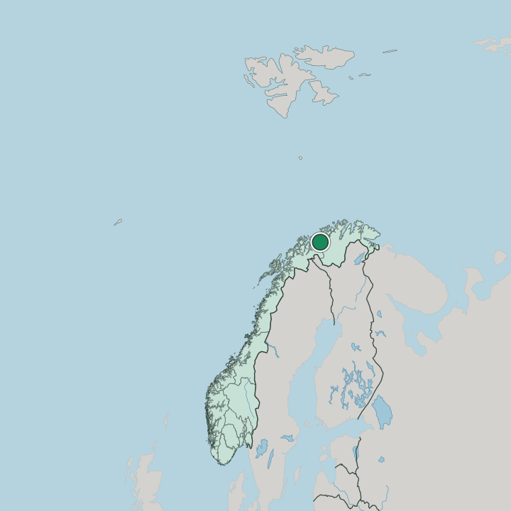 Map showing Burfjord — In Norway
