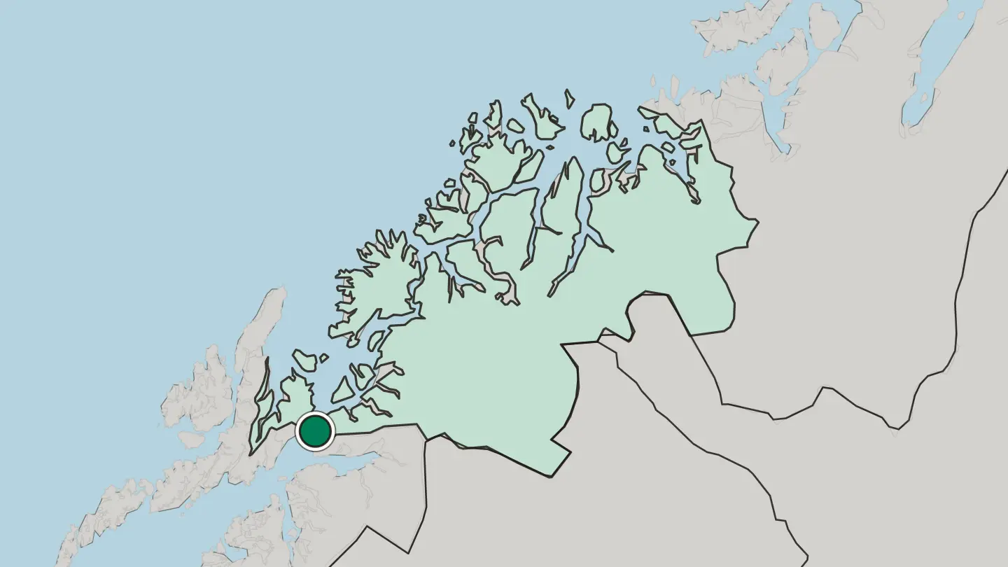 Map of Evenskjer in Norway
