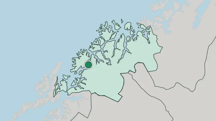 Map of Finnsnes in Norway