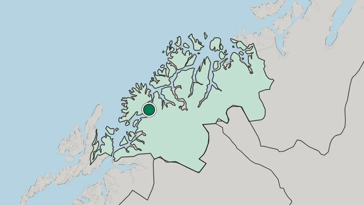 Map of Finnsnes in Norway