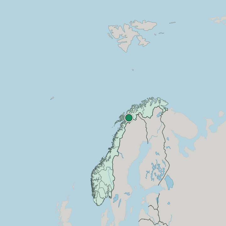 Map showing Gratangen — In Norway