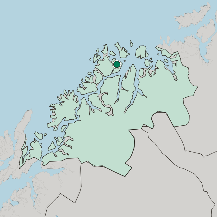 Map showing Hansnes — In Troms