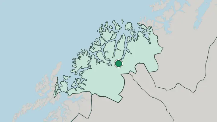 Map of Hatteng in Norway