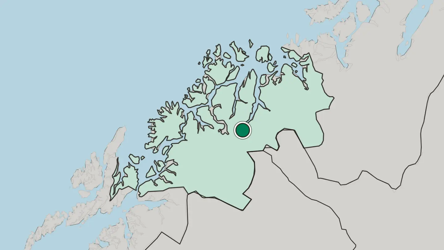Map of Hatteng in Norway