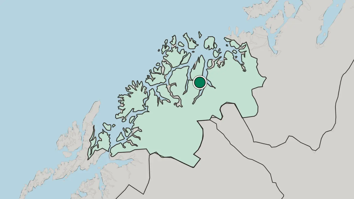 Map of Lyngseidet in Norway