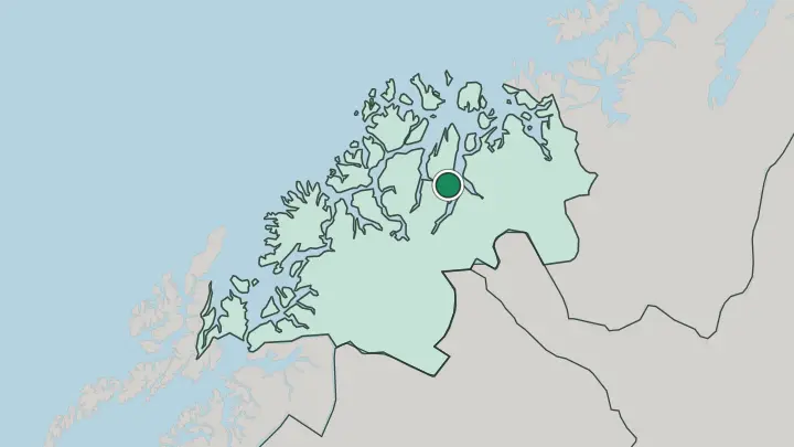 Map of Lyngseidet in Norway