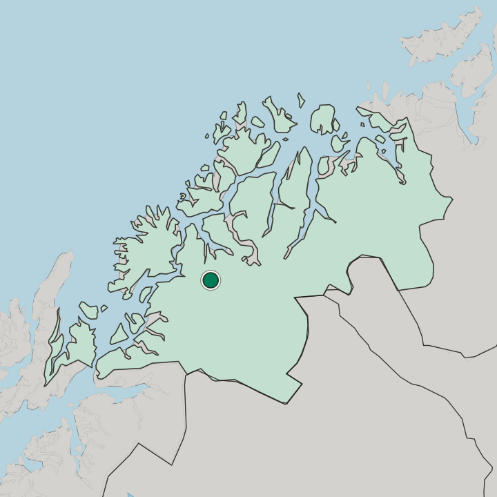 Map showing Moen — In Troms