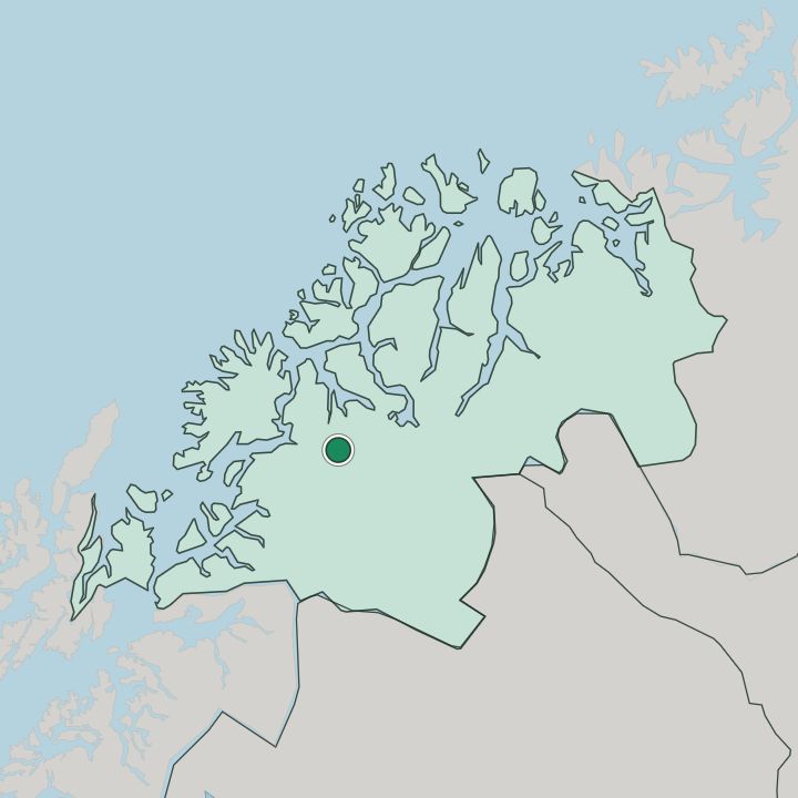 Map showing Moen — In Troms