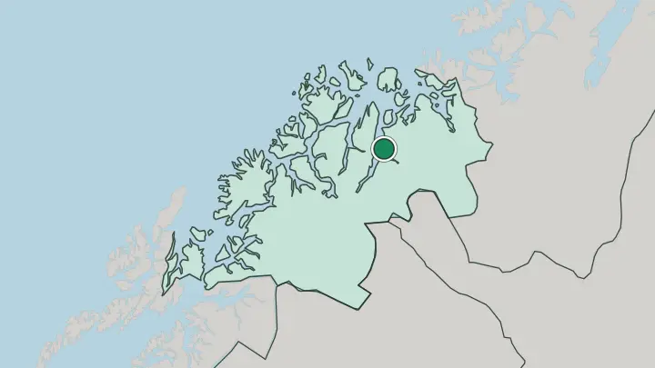 Map of Olderdalen in Norway