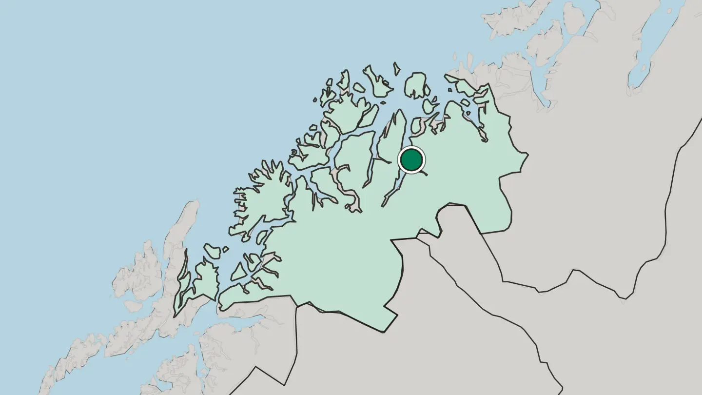 Map of Olderdalen in Norway