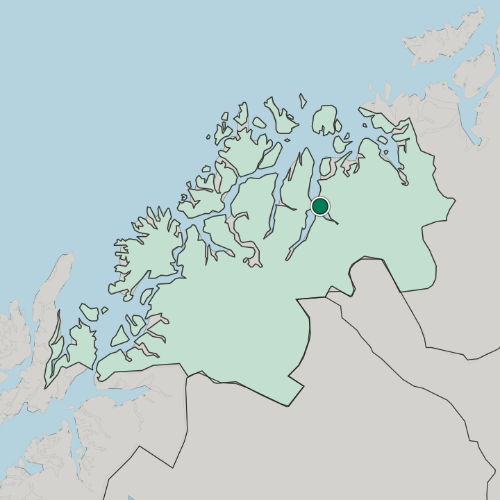 Map showing Olderdalen — In Troms