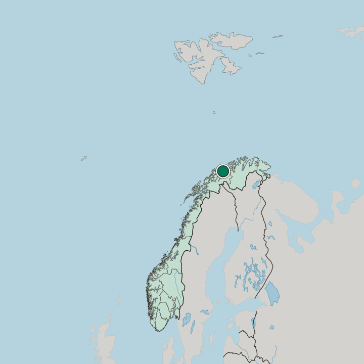 Map showing Skjervøy — In Norway