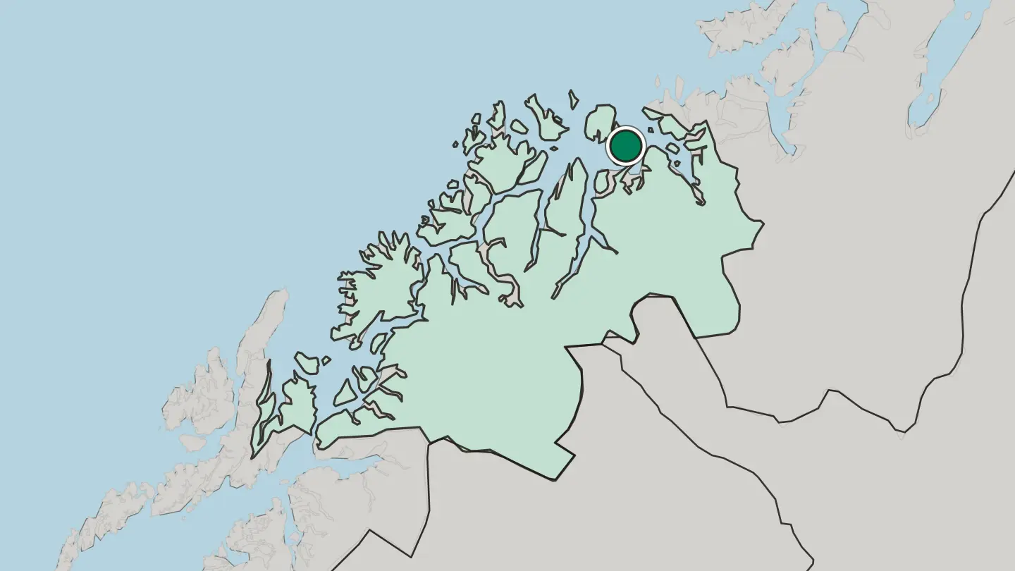 Map of Skjervøy in Norway