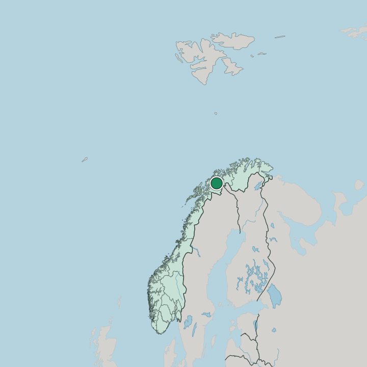 Map showing Storsteinnes — In Norway