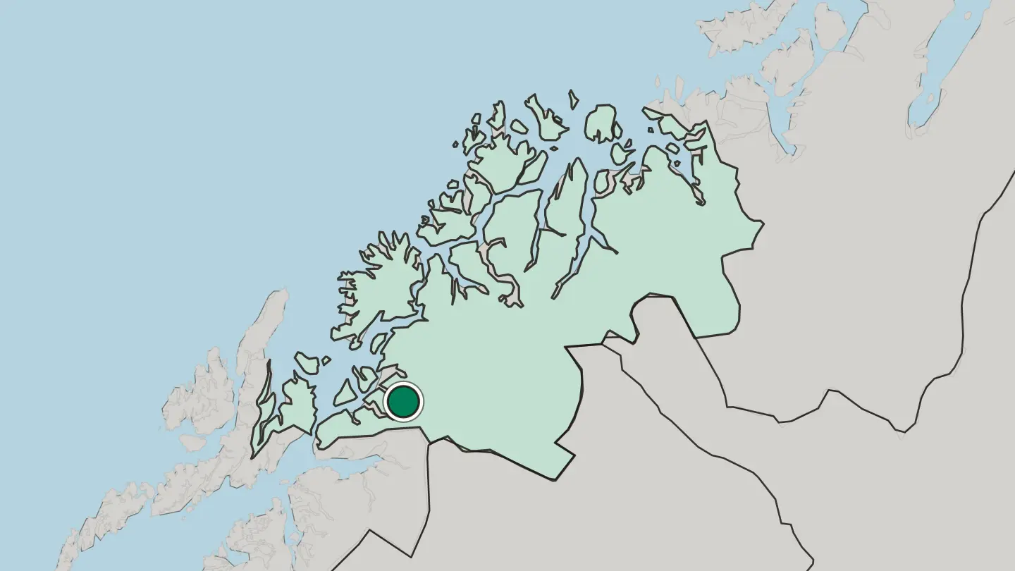 Map of Tennevoll in Norway