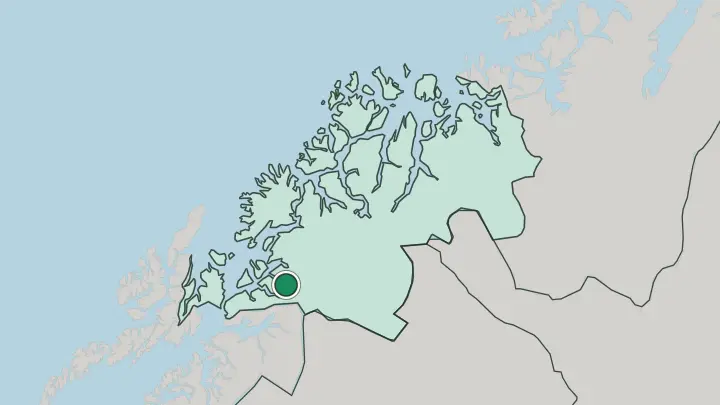 Map of Tennevoll in Norway