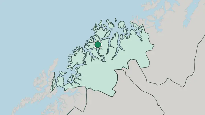Map of Tromsø in Norway