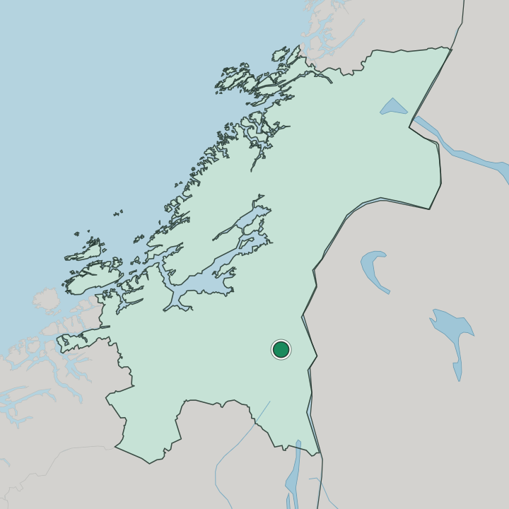 Map showing Aas — In Trøndelag
