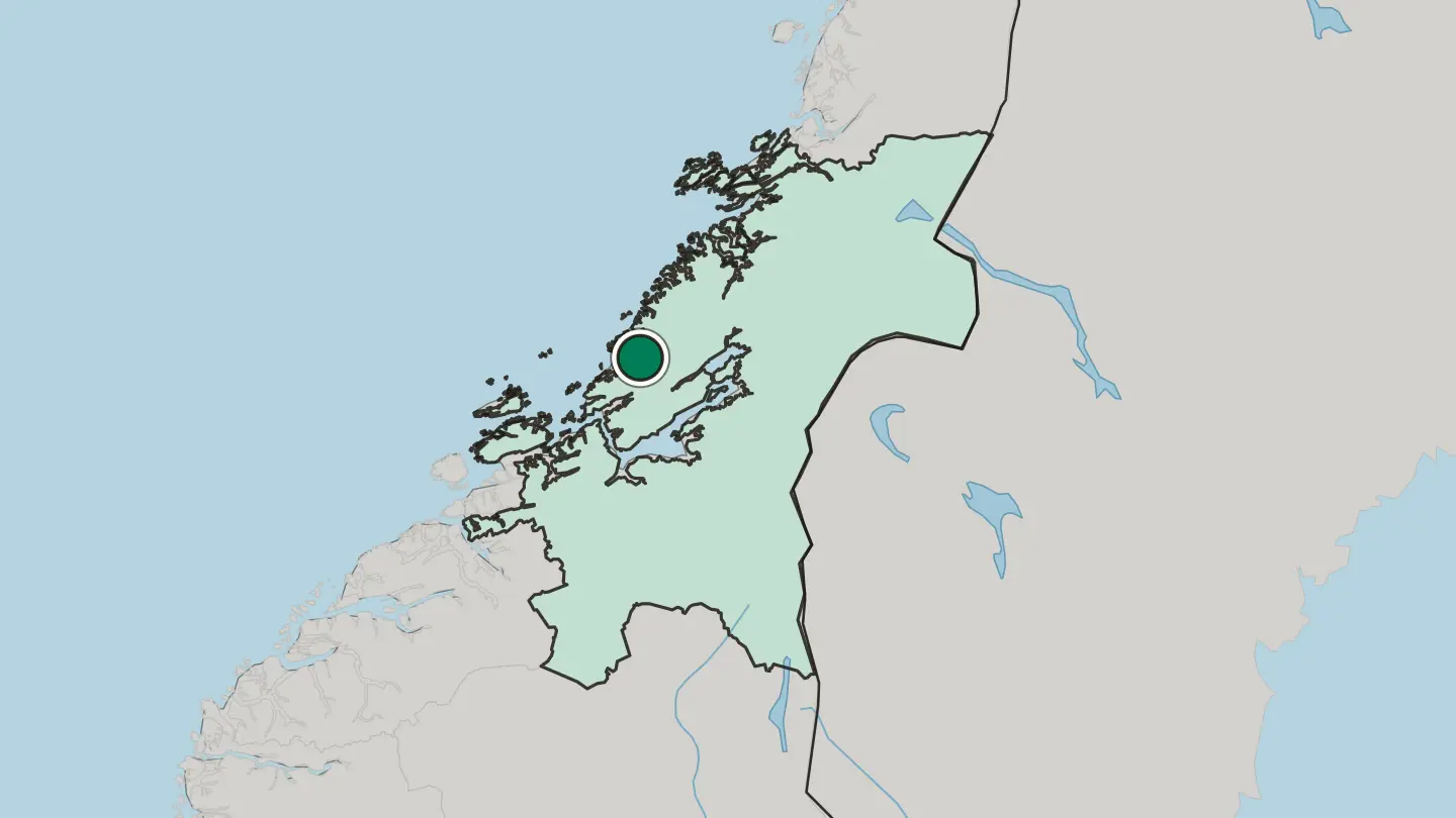 Map of Årnes in Norway