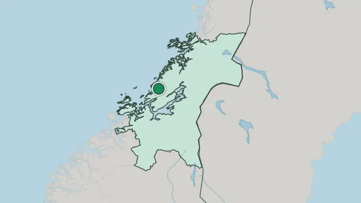 Map of Årnes in Norway