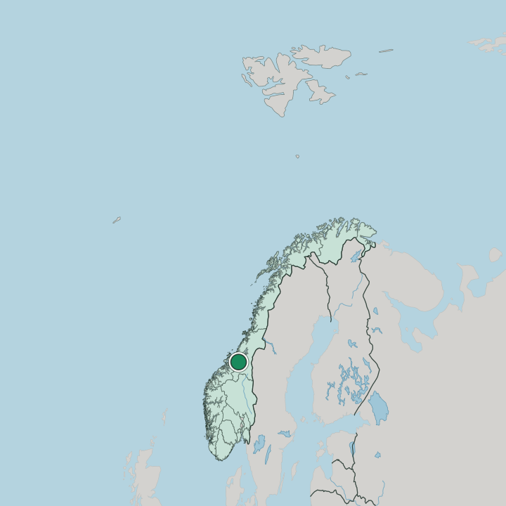 Map showing Børsa — In Norway
